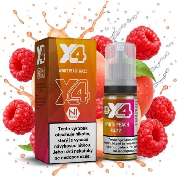 Liquid X4 Bar Juice Broskev a malina 10ml (20mg) - E-liquidy - Hlavný obrázok