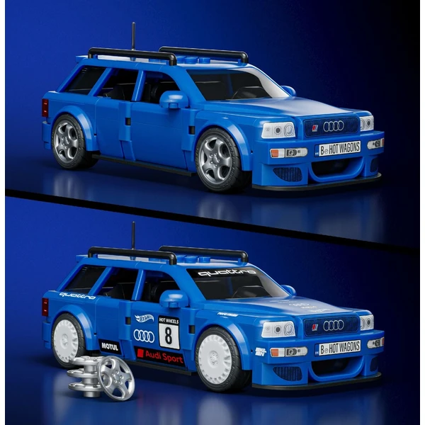 Mattel Brick Shop zostaviteľný model Hot Wheels - 94 Audi Avant RS2 (Speed Series) - Stavebnica - Obrázok d_aa750f3b71e24acca8e362b1e0212ebc