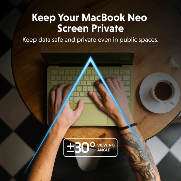 Targus Hypershield Privacy magnetický filter na displej Apple MacBook Neo - Ochranné fólie a sklo - Obrázok d_ab5abd0d477c422d9c47c8bbfd00dcd2