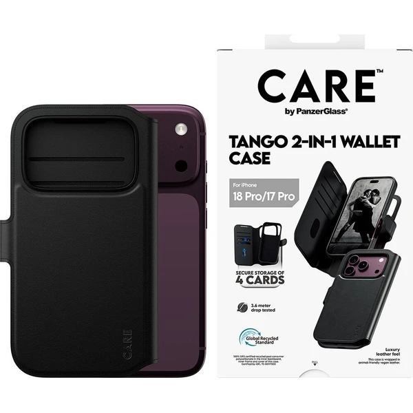PanzerGlass CARE Tango 2v1 Wallet MagSafe pouzdro Apple iPhone 18 Pro/17 Pro černé - Puzdra - Obrázok d_aba0f5f5c76541f1a98e55560232a253
