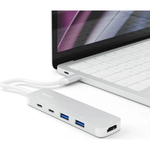 Epico UltraHub 5in1 Slim Alu USB-C Hub EH15 | 100W USB-C PD | 2× USB-A, 2× USB-C, 1× HDMI | Sladené - USB huby - Obrázok d_abba03d1d2b0459cb25134d4dd62f0f5