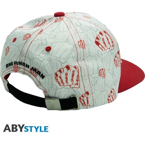 Kšiltovka Abysse Corp One Punch Man - Béžová & Červená (snapback) - Čiapky a klobúky - Obrázok d_ac134ed34435439ebe79f736ca4d0818