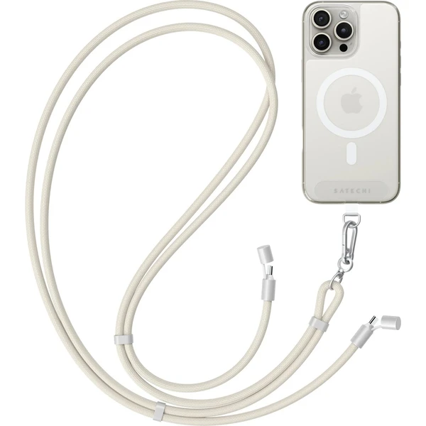 Satechi OntheGo USB-C Lanyard popruh s kabelem béžový - Popruhy a crossbody - Hlavný obrázok