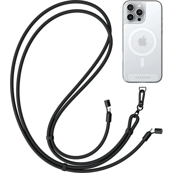 Satechi OntheGo USB-C Lanyard popruh s kabelem černý - Popruhy a crossbody - Hlavný obrázok
