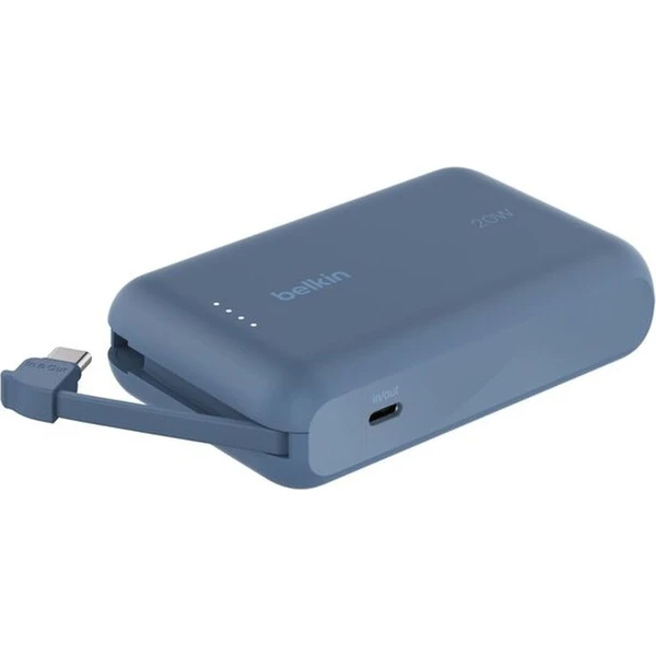 Belkin BOOST CHARGE™ USB-C PowerBanka s integrovaným USB-C káblom, 10000mAh, PD, 20W modrá - Powerbanky - Hlavný obrázok