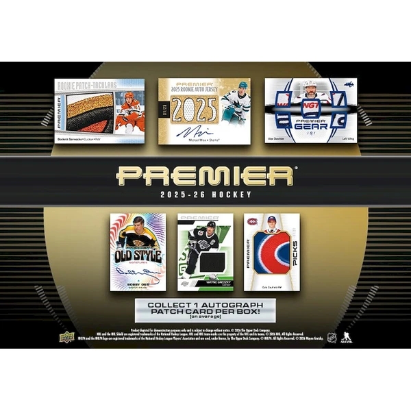 Hokejové karty 2025-26 Upper Deck Premier Hockey Hobby Box - Hokejové karty - Obrázok d_aef19acf9eb1484cbe71f96ee860ed08