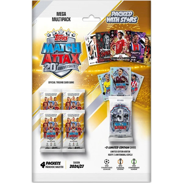 Fotbalové karty Topps Match Attax UCC 2026/27 - Mega Multipack - Futbalové karty - Hlavný obrázok