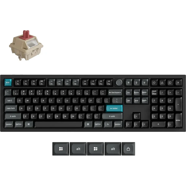 Keychron Q6 Ultra 8K Keychron Silk POM Red bezdrôtová herná klávesnica (US) čierna - Klávesnice - Hlavný obrázok