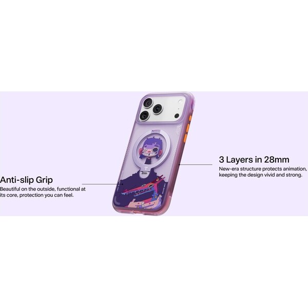 Torras Ostand Q3 Air Gawx Limited MagSafe kryt iPhone 17 Pro Max Neon night muse - Puzdra - Obrázok d_afaff30fd11c464e88ee858323ffafda