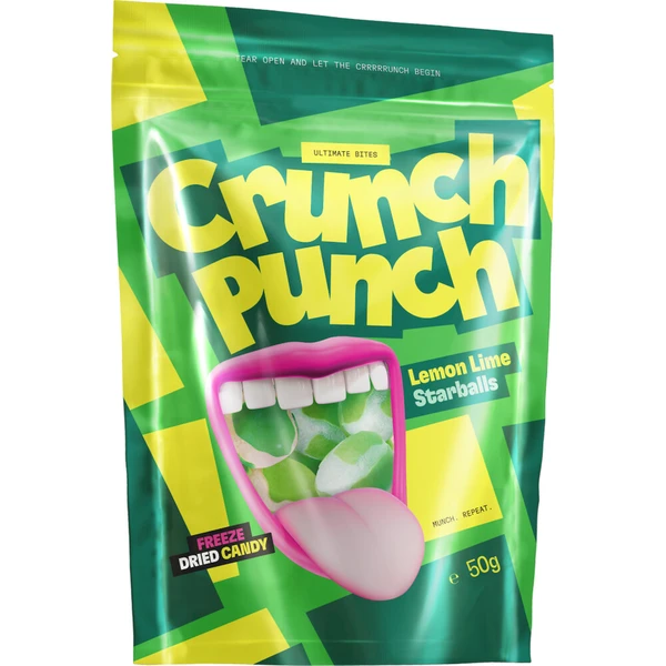 Mrazom sušené cukríky Crunch Punch - Lemon Lime Starballs 50 g - Cukrovinky - Hlavný obrázok