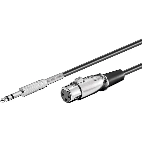 PremiumCord 6,3mm/XLR 3pin predlžovací kábel 6m čierny - Káble a redukcie - Hlavný obrázok