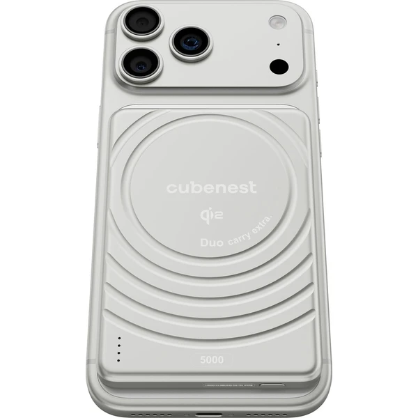 CubeNest SQ1B3D SlimDual Qi2/MagSafe powerbanka (5000 mAh) strieborná - Powerbanky - Obrázok d_b08bc0f4be45405aa52353333bf50308