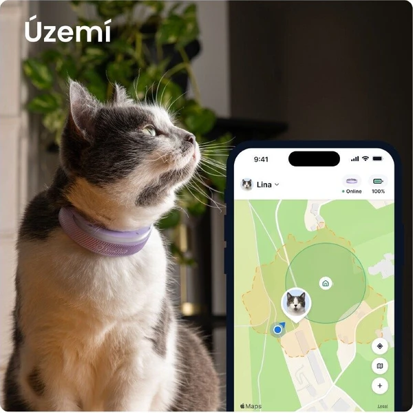Tractive CAT 6 Mini inteligentný GPS lokátor pre mačky levanduľový - GPS Moduly  - Obrázok d_b0b41ef2e7544e38a372bb87845984ee