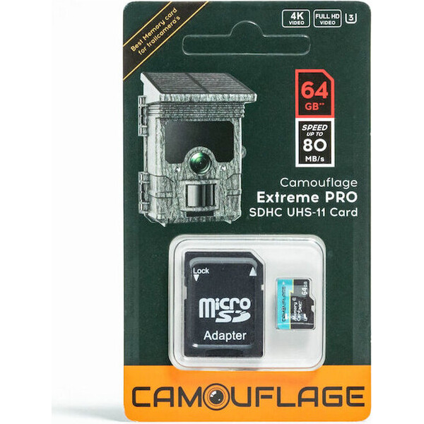 E-shop Maskovacia MicroSD karta 64GB + adaptér