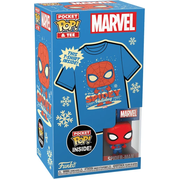 Funko Pocket POP! & Tee: Marvel - Holiday Spiderman XL (detské) - Funko POP! - Obrázok d_b2bc79786a0b43cdb333fd7f7081acb0