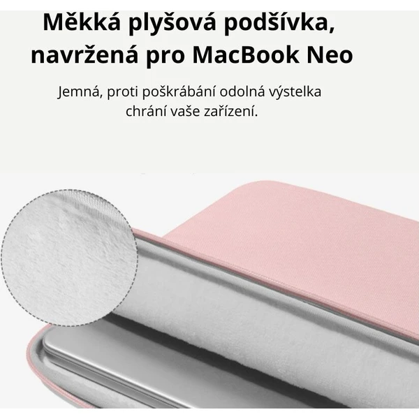 tomtoc Light A18 sleeve puzdro 13" MacBook Neo ružové - Puzdra - Obrázok d_b2c0bb6250644da59b161e18caa91314