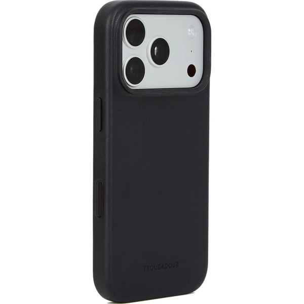 Troubadour Full Leather MagSafe kožený kryt iPhone 17 Pro/iPhone 18 Pro Black - Puzdra - Hlavný obrázok