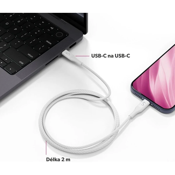 iWant UltraLink USB-C na USB-C 240W 2m kábel biely - Káble a redukcie - Obrázok d_b416cbd2b6c942babcaca6ab24bf03c6