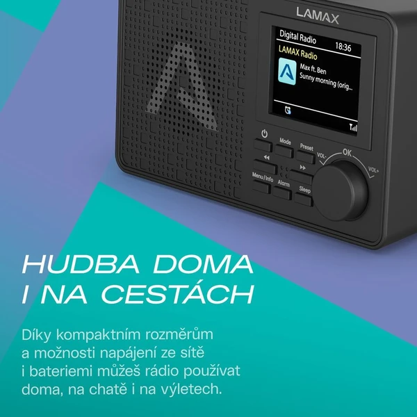 LAMAX RadioVox1 DAB rádio čierne - Rádiomagnetofóny - Obrázok d_b4abac4816464e99999fce1b23380d44