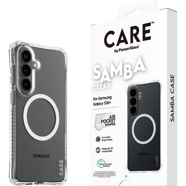PanzerGlass® CARE Samba Qi kryt Samsung Galaxy S26+ priehľadný/biely - Puzdra - Hlavný obrázok