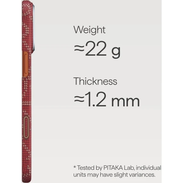 Pitaka Ultra-Slim Case MagSafe kryt iPhone 17 Pro Max Monogram-Gold/Red - Puzdra - Obrázok d_b699f53400eb45d2afc930060cddb4bc