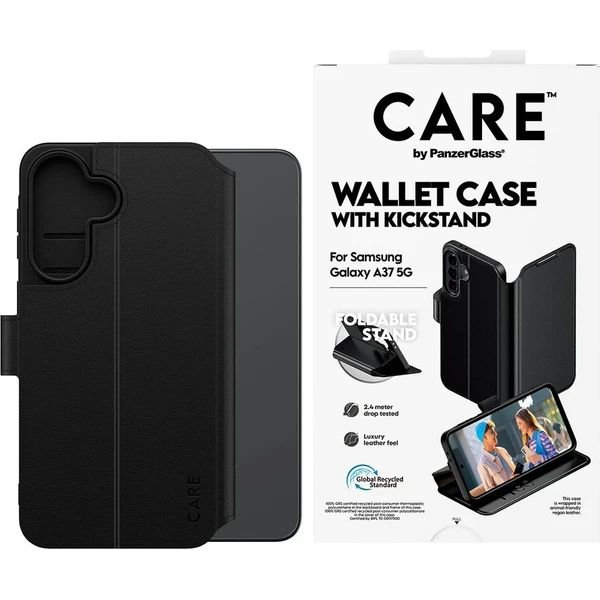 PanzerGlass® CARE peňaženkové puzdro s kickstandom pre Samsung Galaxy A37 čierne - Puzdra - Obrázok d_b77836b6f4af4c75b28a43ede95ae34d