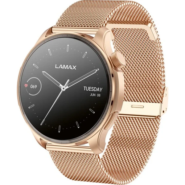 E-shop LAMAX Prism AMOLED inteligentné hodinky zlatoružové