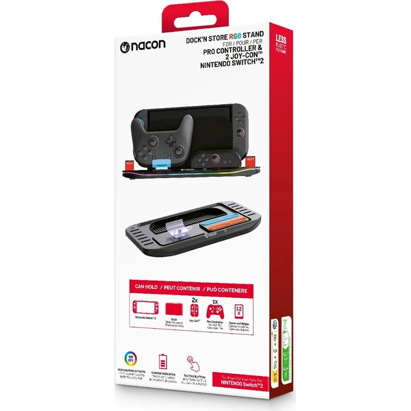 Nacon RGB nabíjacia dokovacia stanica pre konzolu Switch 2 a príslušenstvo - Podstavce - Obrázok d_b82b94af05874bfbb0ccfb597c4dfcab