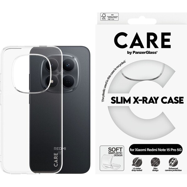 PanzerGlass® CARE X-Ray kryt Xiaomi Redmi Note 15 Pro 5G priehľadný - Puzdra - Hlavný obrázok