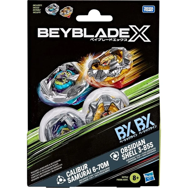 Beyblade X Calibur Samurai 6-70M BX & Obsidian Shell 3-85S BX Dual Pack Set - Hračky - Obrázok d_b88c5d106d9b410189ab050f7ba80716