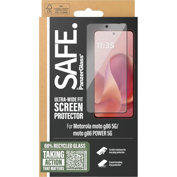 PanzerGlass® SAFE Ultra-Wide Fit sklo Motorola Moto G86 5G/G86 Power 5G - Ochranné fólie a sklo - Obrázok d_b93cec8684254845bb6bbf671d8fb34f