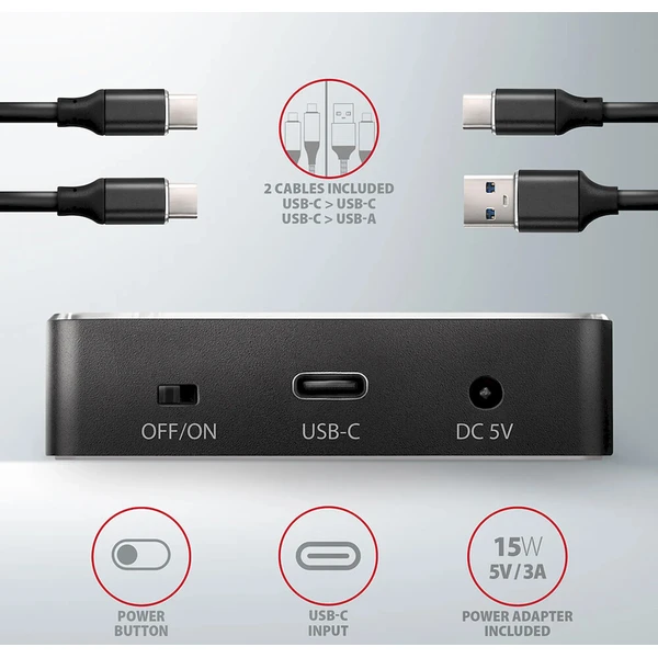 AXAGON Dokovacia stanica pre 2x M.2 NVMe - USB-C 3.2 Gen 2 - Externé boxy - Obrázok d_bb09f105b41441ee99a7061d65f1c613