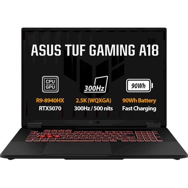 ASUS TUF Gaming A18 (FA808PP-TT010WZ) RTX 5070 sivý - Notebooky - Hlavný obrázok