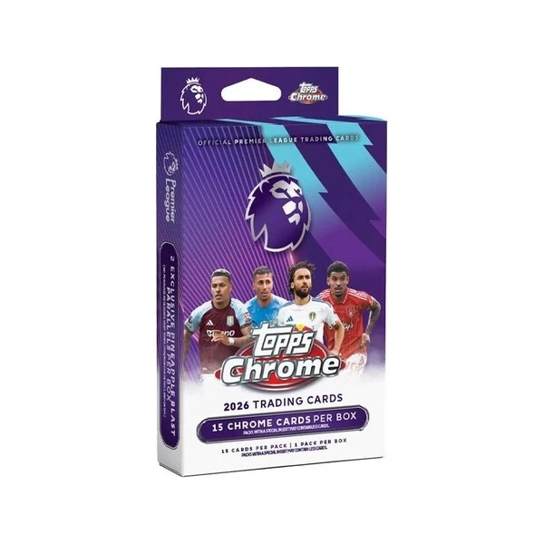 Futbalové karty Topps Chrome Premier League 2026 Hanger Box - Futbalové karty - Hlavný obrázok
