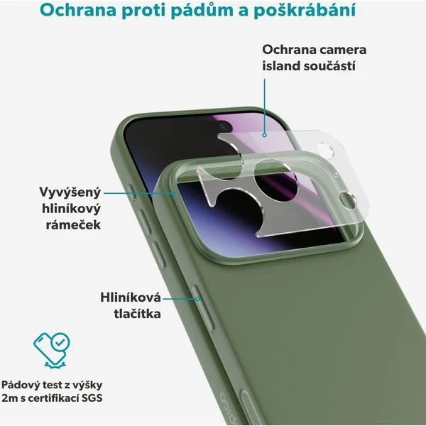 Epico Silicone Pro Mag+ MagSafe/Qi2 silikonový kryt iPhone 17 Pro/18 Pro khaki - Puzdra - Obrázok d_bcfee005fbd740b495d4b63d9e811609
