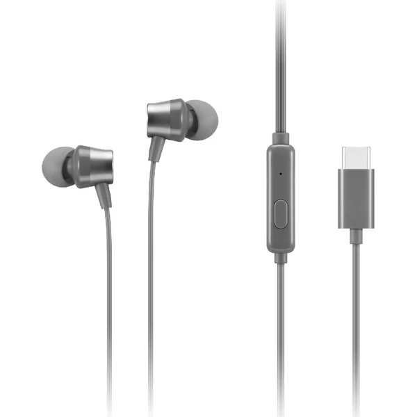 Lenovo 300 USB-C drôtové slúchadlá biele - Slúchadlá - Hlavný obrázok