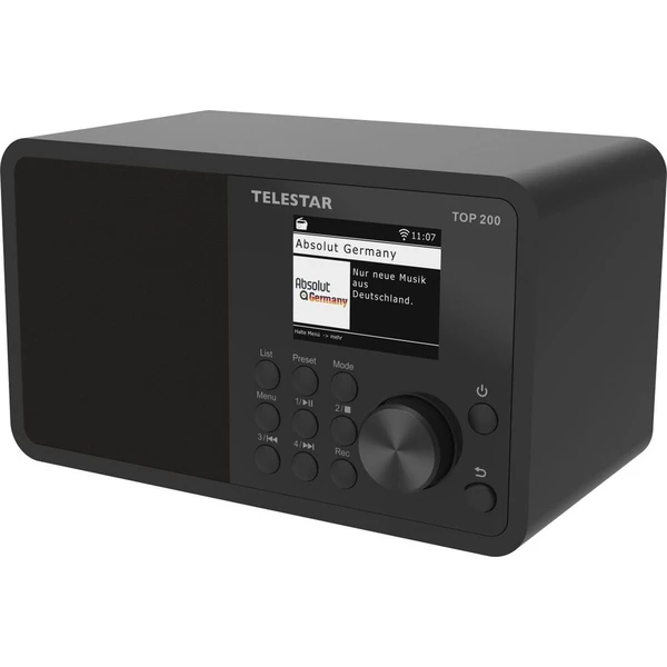 Telestar TOP 200 internetové/DAB+/FM/Wi-Fi/USB/BT rádio čierne - Rádiomagnetofóny - Obrázok d_bdcf7bd9d89b44c0a27142e39690b059