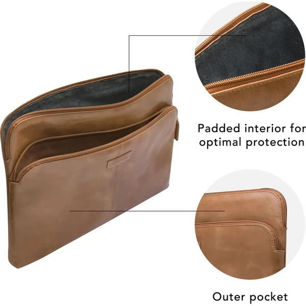 dbramante1928 Skagen Pro+ kožené sleeve pouzdro pro 14" MacBook hnědé - Puzdra - Obrázok d_be154675357c4d97b2dfac33eacac7a3