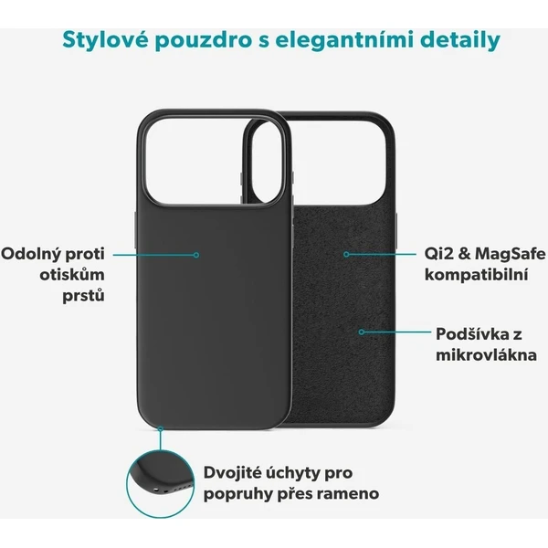 Epico Silicone Pro Mag+ MagSafe/Qi2 silikonový kryt iPhone 17 Pro Max/18 Pro Max černý - Puzdra - Obrázok d_bf417442cd1d4b38ad0580c35e0d355b