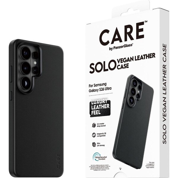 E-shop PanzerGlass® CARE SOLO Qi kryt z vegánskej kože Samsung Galaxy S26 Ultra čierny