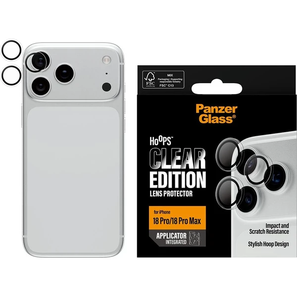 PanzerGlass Hoops ochranné kroužky Apple iPhone 18 Pro/Pro Max čiré - Ochranné fólie a sklo - Obrázok d_bfecdbe2a26947bdb1393ad54fe600a6