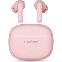 Niceboy Pins 5 bezdrátová sluchátka růžová - Slúchadlá