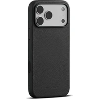 Woolnut MagSafe kožený kryt iPhone 18 Pro Max černý - Puzdra