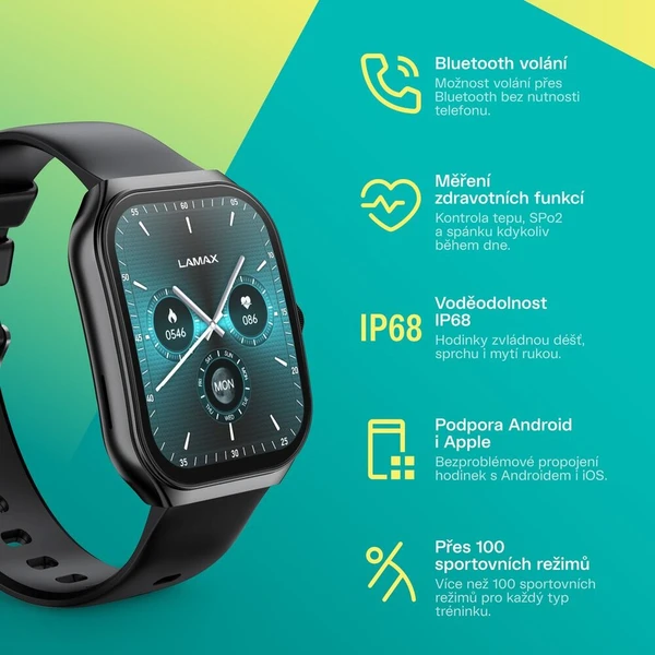 LAMAX Flow AMOLED inteligentné hodinky čierne - Inteligentné hodinky - Obrázok d_c10aeebabdee4837939877e68040197d