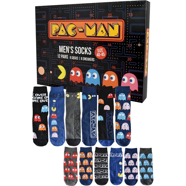 Adventný kalendár Pac-Man - ponožky - Kalendáre - Obrázok d_c3e7347c17dd4c96b8a6fc0a76bc1fbe