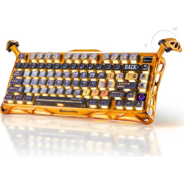 GravaStar Mercury K1 Pro Špeciálna edícia Battle-Worn Yellow herná klávesnica - Klávesnice - Hlavný obrázok