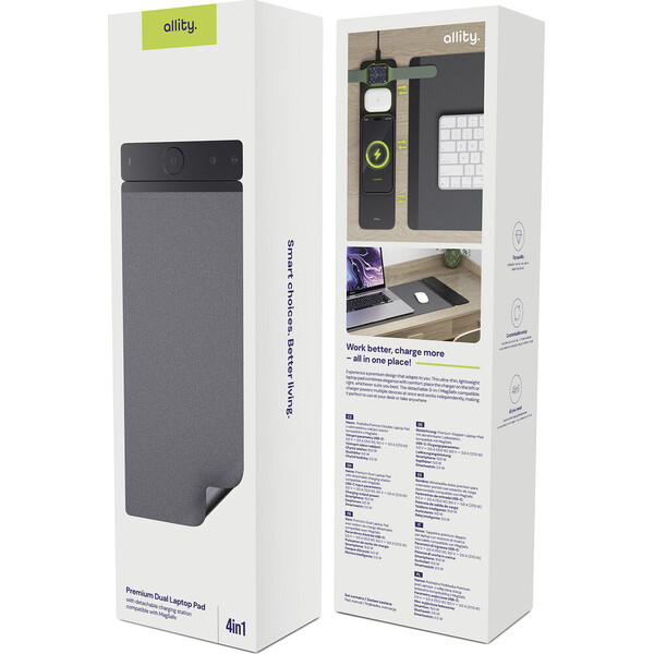 Allity Podložka na stůl pod notebook ALP-100 s bezdrátovým nabíjením 3v1 černá - Podložky - Obrázok d_c5ce915b9dc94aceacd1e7029a075d3c