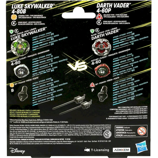 Beyblade X a Star Wars Collab Luke Skywalker 4-80B vs. Darth Vader 4-60B - Hračky - Obrázok d_c5f3de034db54f609f8651086a220116