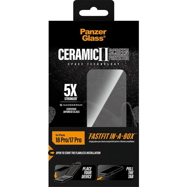 PanzerGlass Ceramic II sklo Apple iPhone 18 Pro/17 Pro s bezprašným instalačním boxem - Ochranné fólie a sklo - Obrázok d_c7252eb4e6bf4c7aaaeaa67f06b4ce48