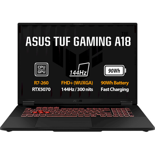 ASUS TUF Gaming A18 (FA808UP-S8020Z) RTX 5070 sivý - Notebooky - Hlavný obrázok